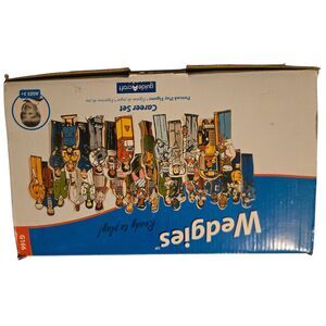 VTG Wedgies Career Set OF 30 WIith Box Pretend Play Figures